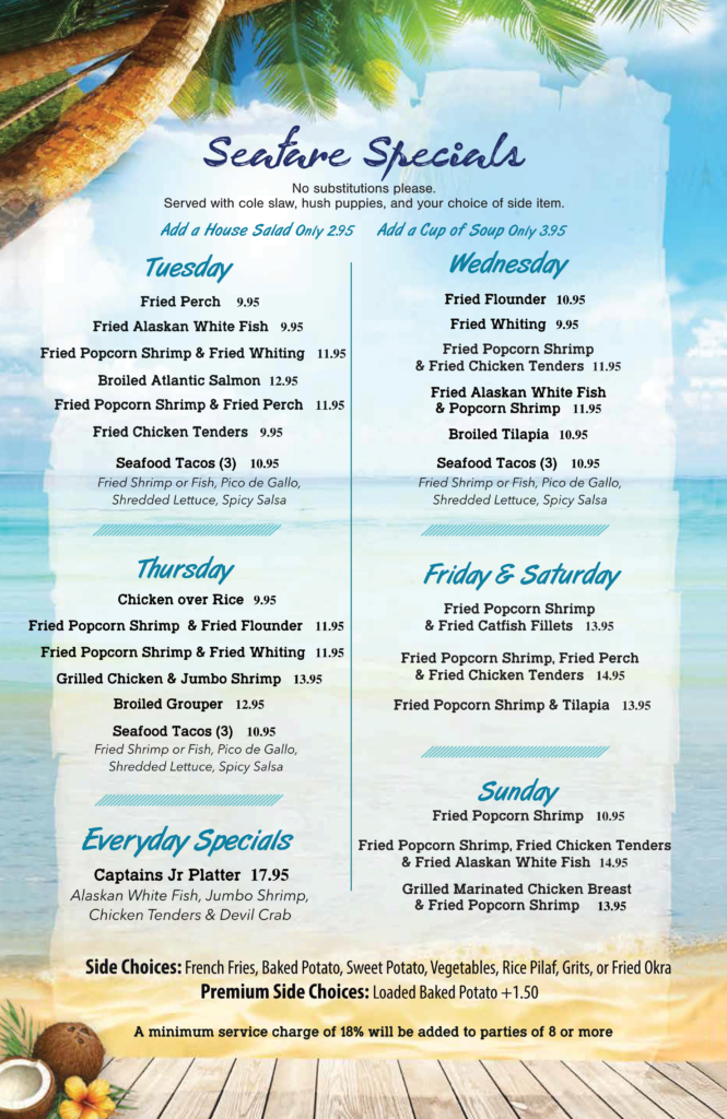 Seafare Specials - Bay Breeze Seafood Restaurants